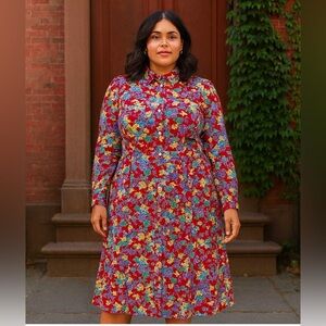 Floral Dionne midi Dress Plus size 14 by Deborah Lyons